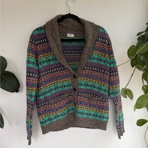Madewell Multicolor Patterned Cardigan Sweater